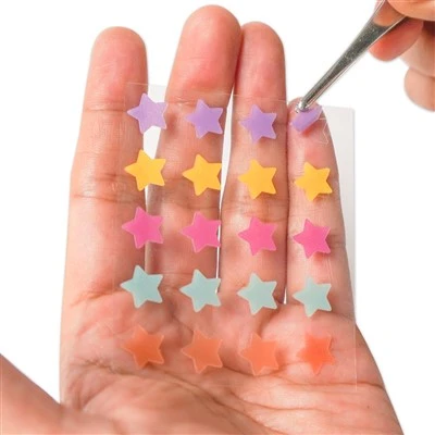 Patch colorate a stella a stella patch di acne idrocolloide con acido salicilico e olio dell'albero del tè
